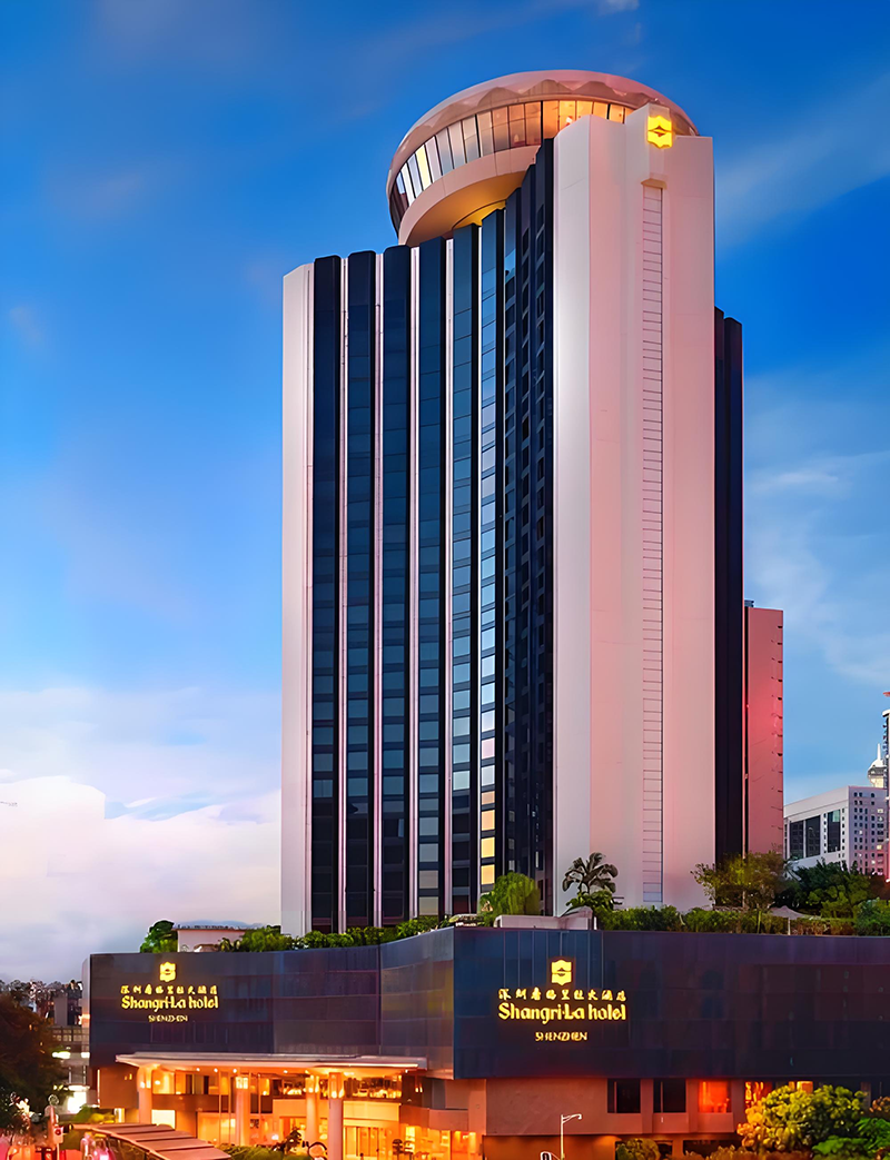 深圳香格里拉大酒店。地址：深圳市羅湖區(qū)建設(shè)路1002號(hào)